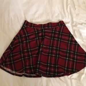 Red Plaid A-line skirt